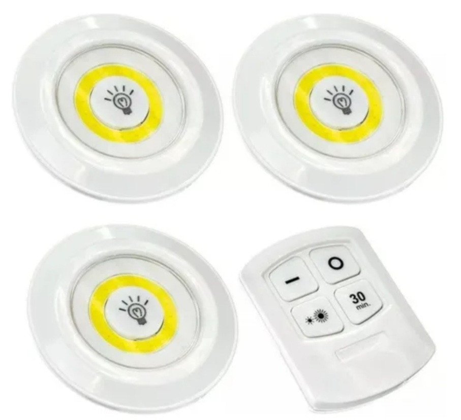 KIT LUMINARIA PORTATIL 3 PEÇAS COM CONTROLE REF: ALL51210