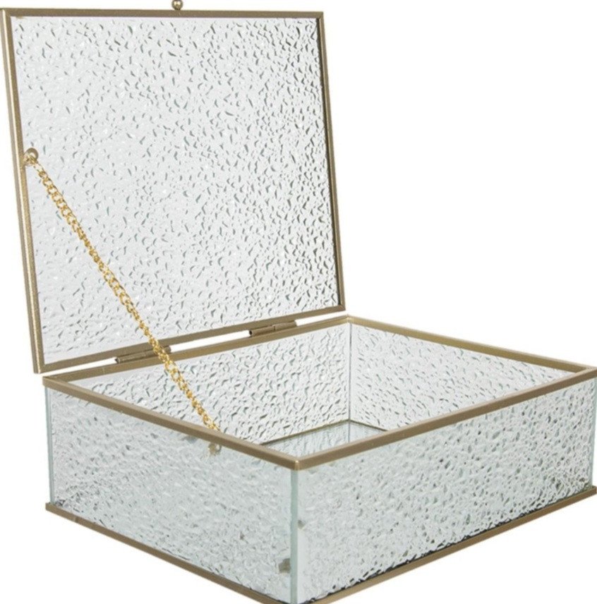 PORTA JOIAS DECORATIVOS DE VIDRO REF: 3768