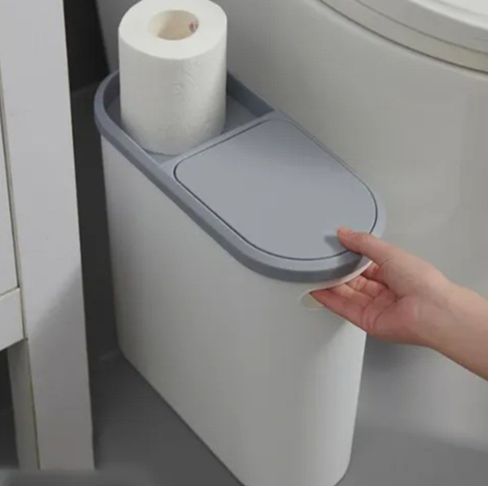 LIXEIRA COM TAMPA DE PRESSAO 10L REF: BM-F142