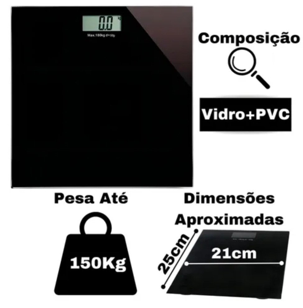 BALANÇA DIGITAL CORPOR 180KG REF: 7243