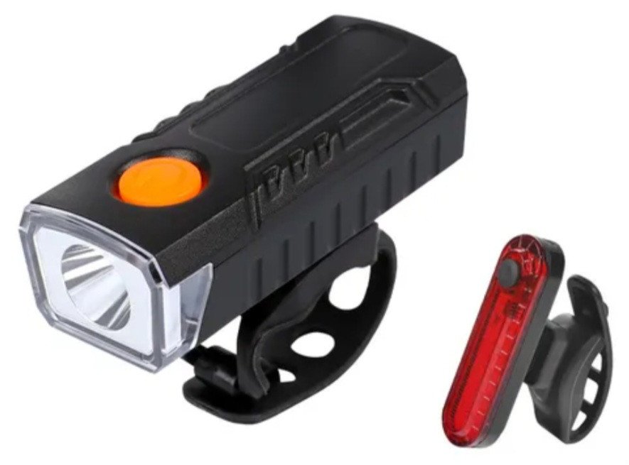 KIT LANTERNA E FAROL DE BICICLETA RECARREGÁVEL REF: GB56021