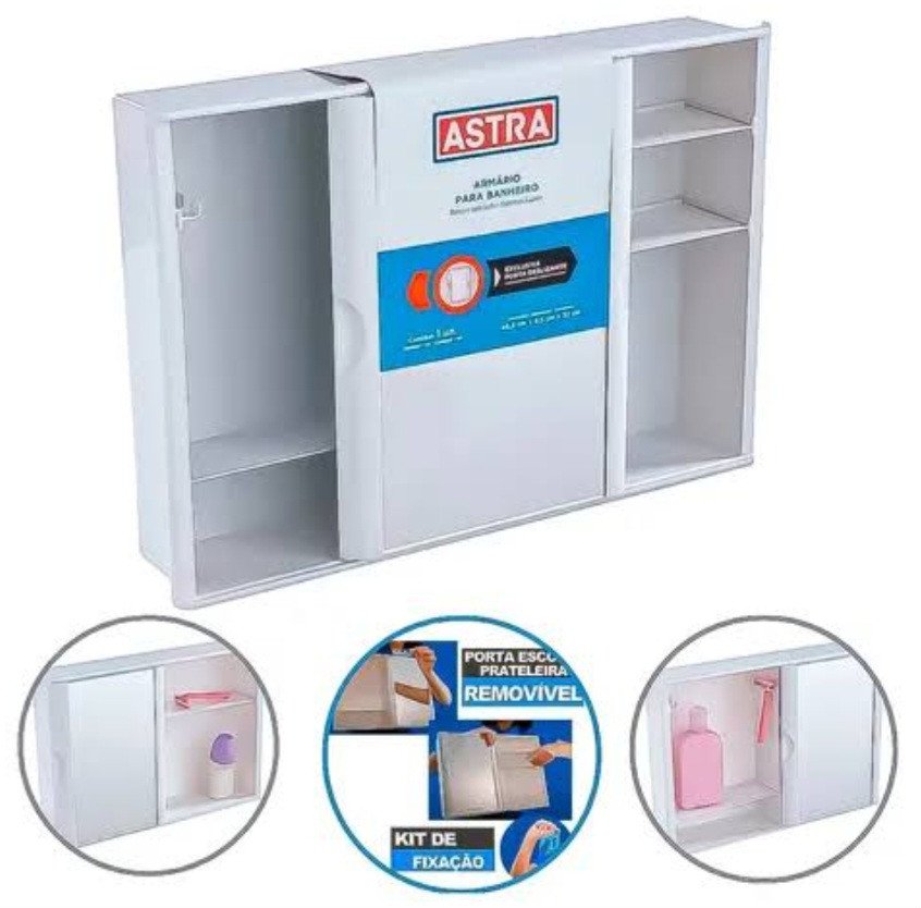 ARMÁRIO PARA BANHEIRO PLÁSTICO REF: 7453