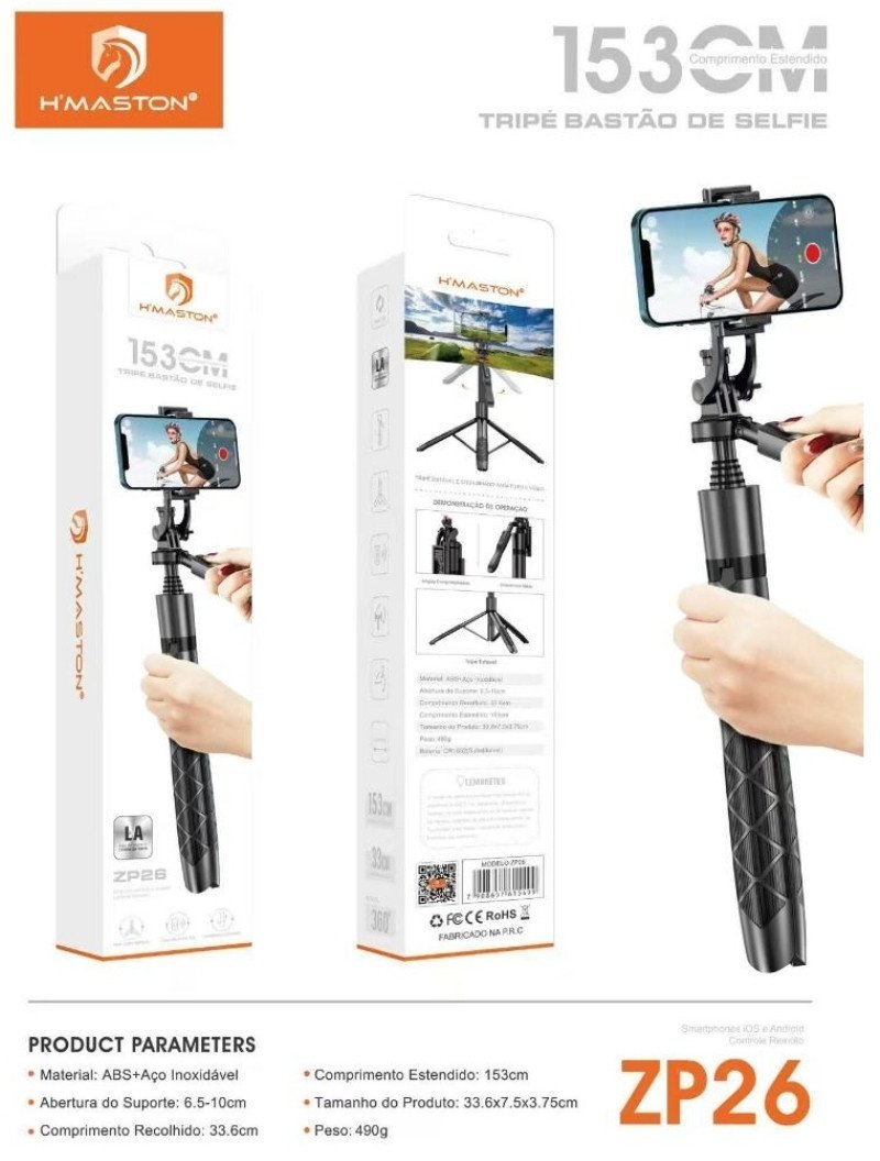PAU DE SELF BASTÃO MONOPOD COM CONTROLE  REF:7259