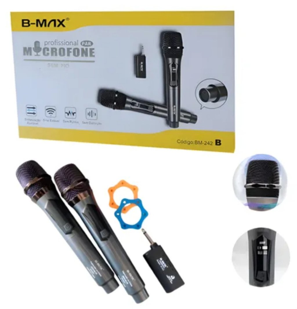 MICROFONE SEM FIO PROFISSIONAL REF: BM-248B