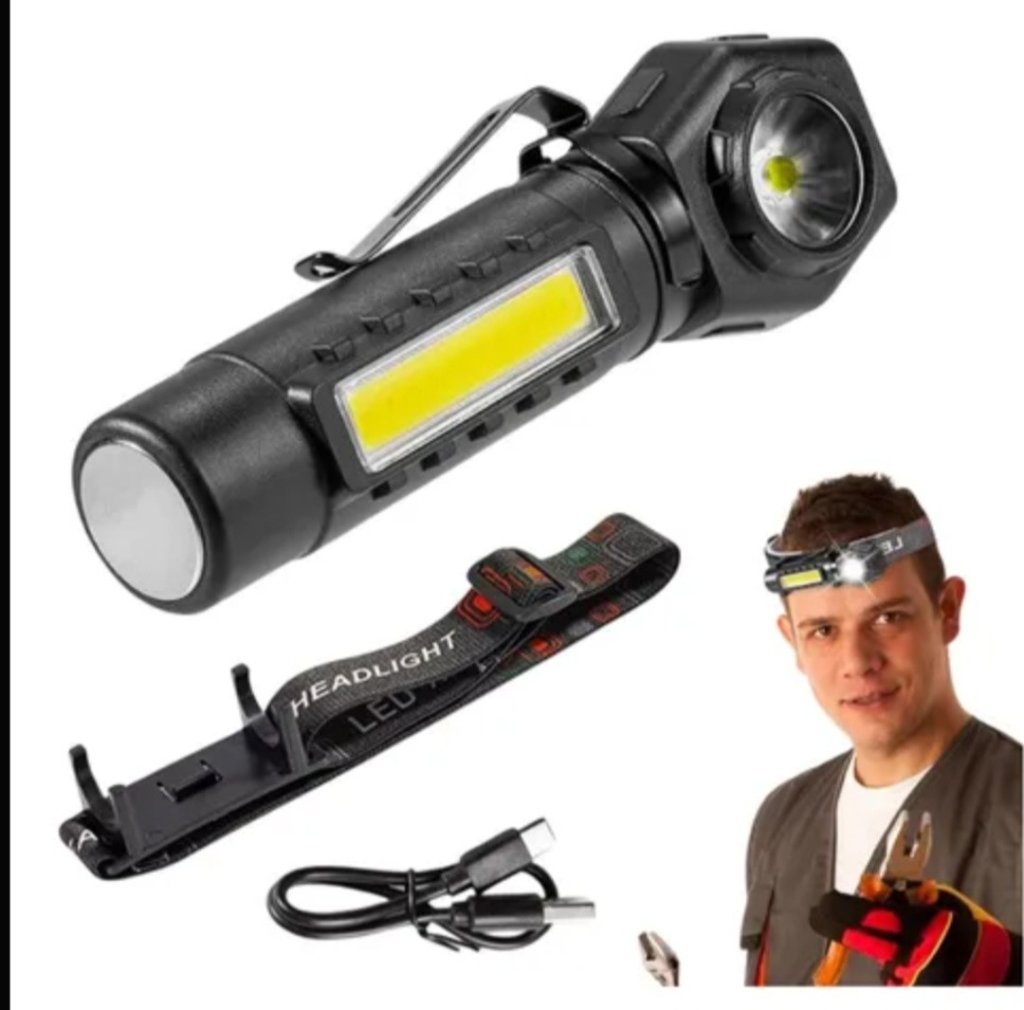 LANTERNA DE CABEÇA RECARREGÁVEL REF: MB-54514