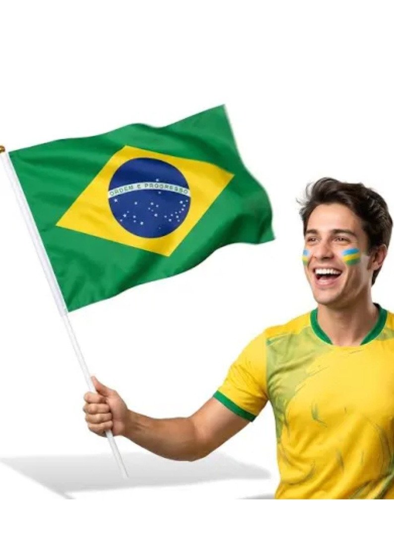 BANDEIRA DE MÃO 40X60CM COM CABO REF: CP014