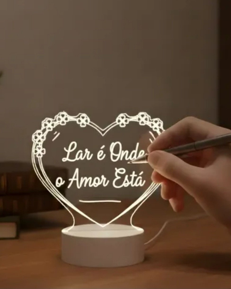 LOUSA LUMINARIA USB ACRILICO 15CM X 13,5CM REF: 7954