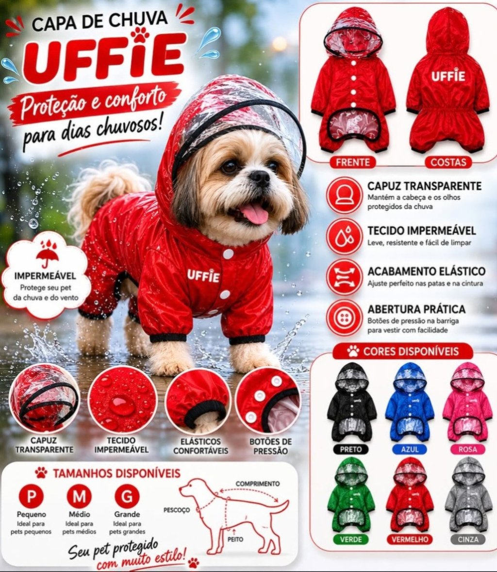 CAPA DE CHUVA PARA PET G REF: CB3966