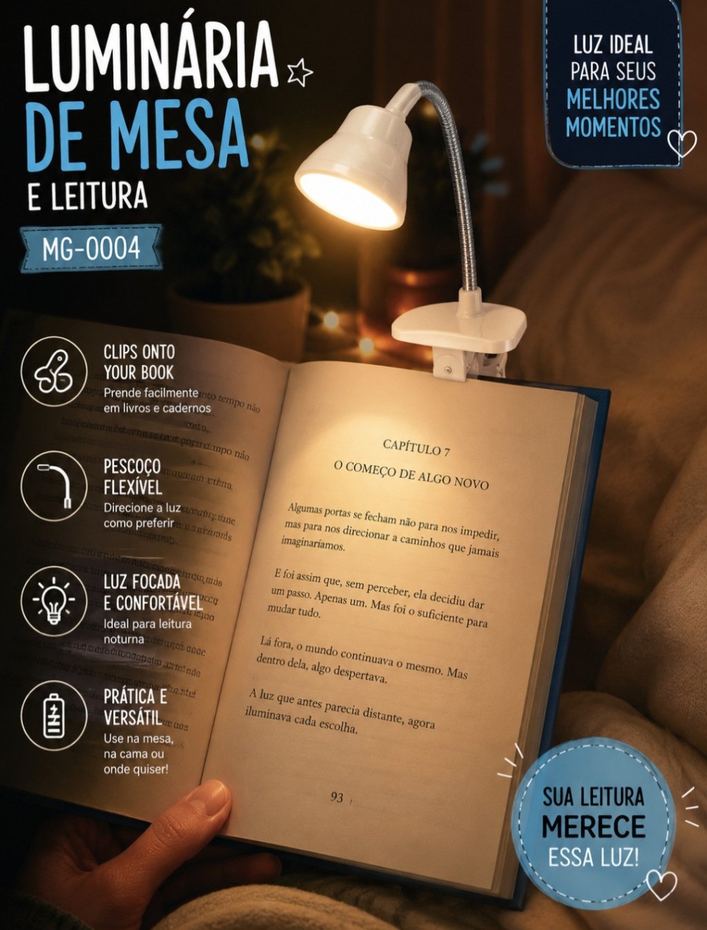 LUMINARIA DE MESA E LEITURA REF: MG-0004