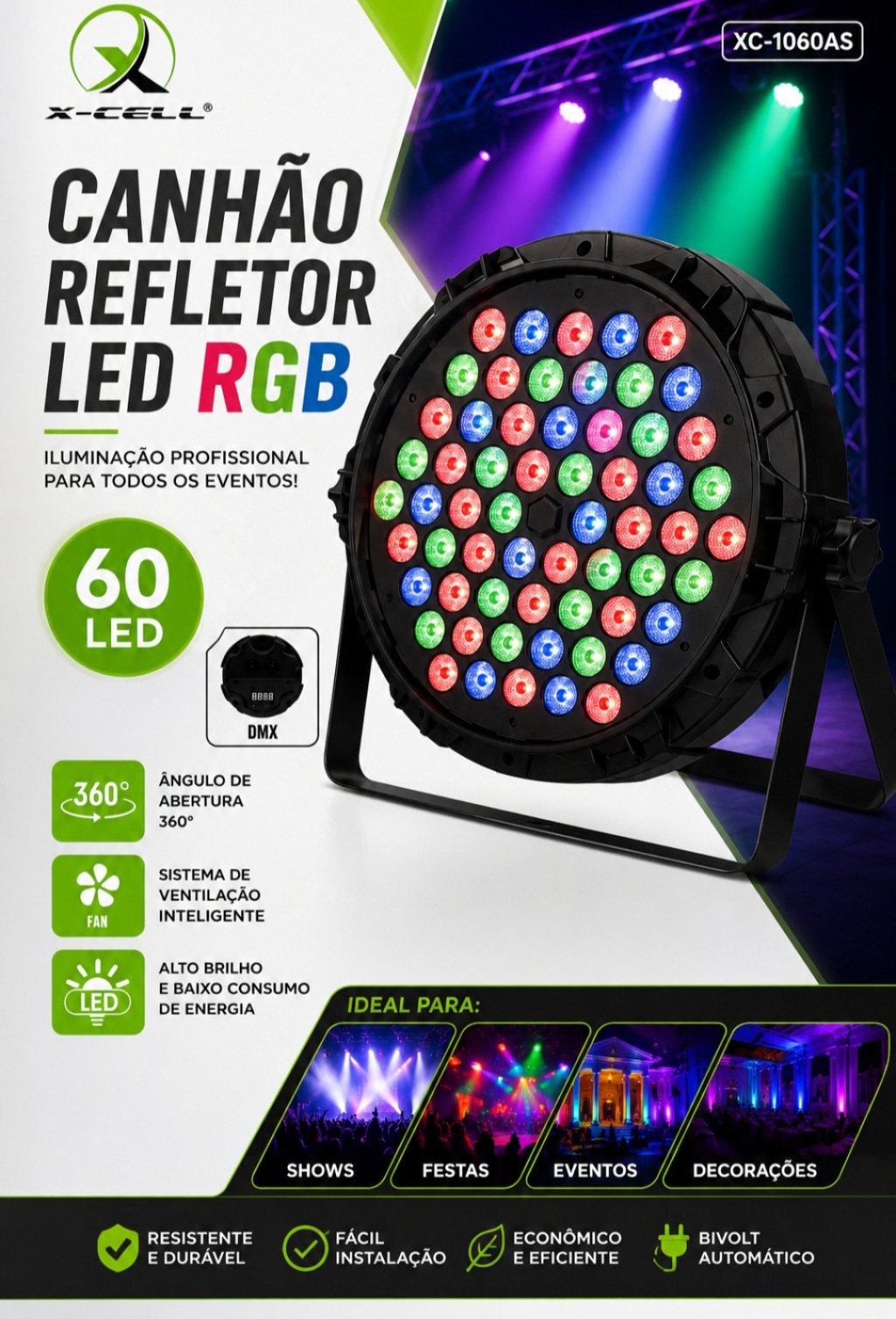CANHAO REFLETOR LED RGB REF: XC-1060AS