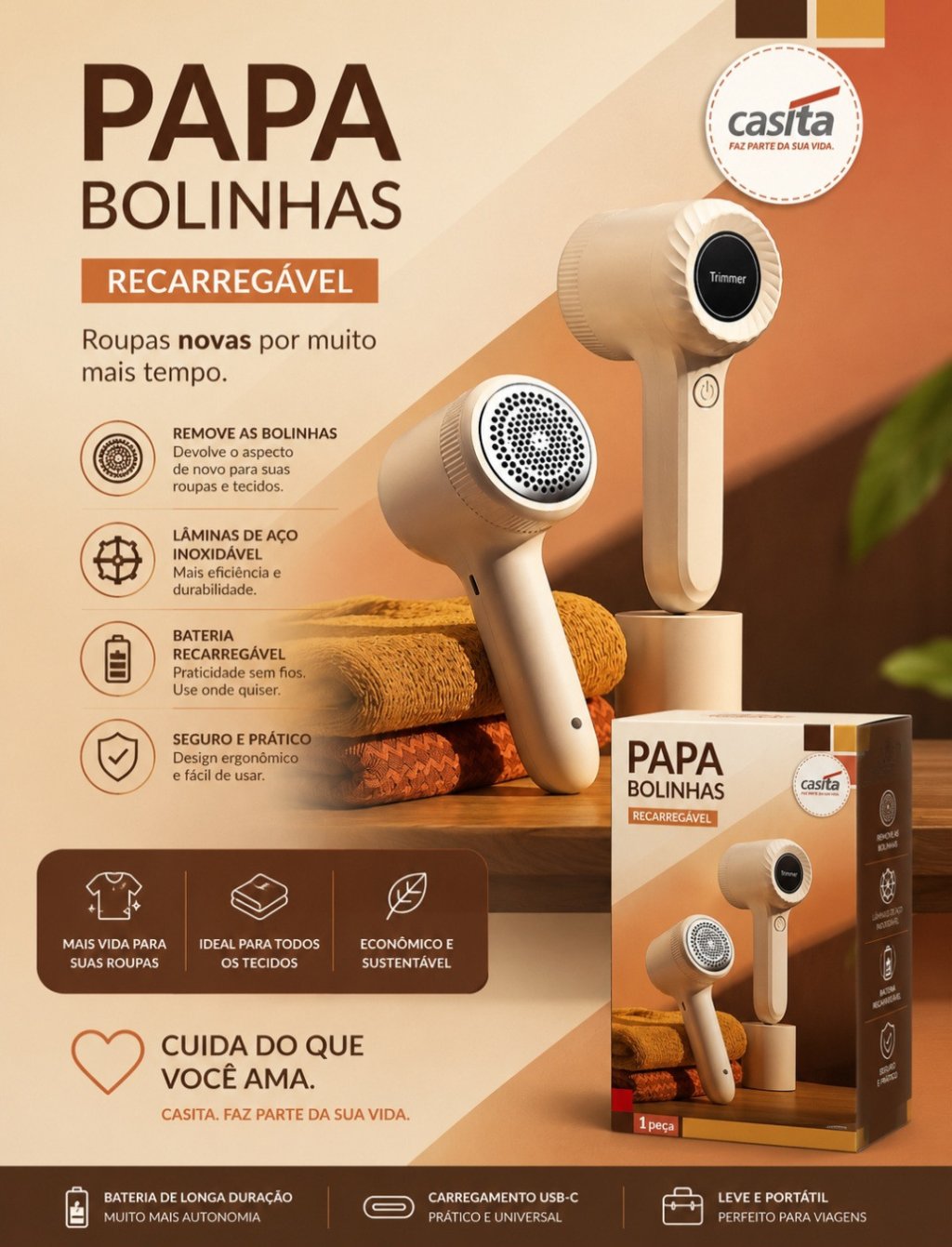 PAPA BOLINHAS RECARREGÁVEL 300MAH REF: 8049