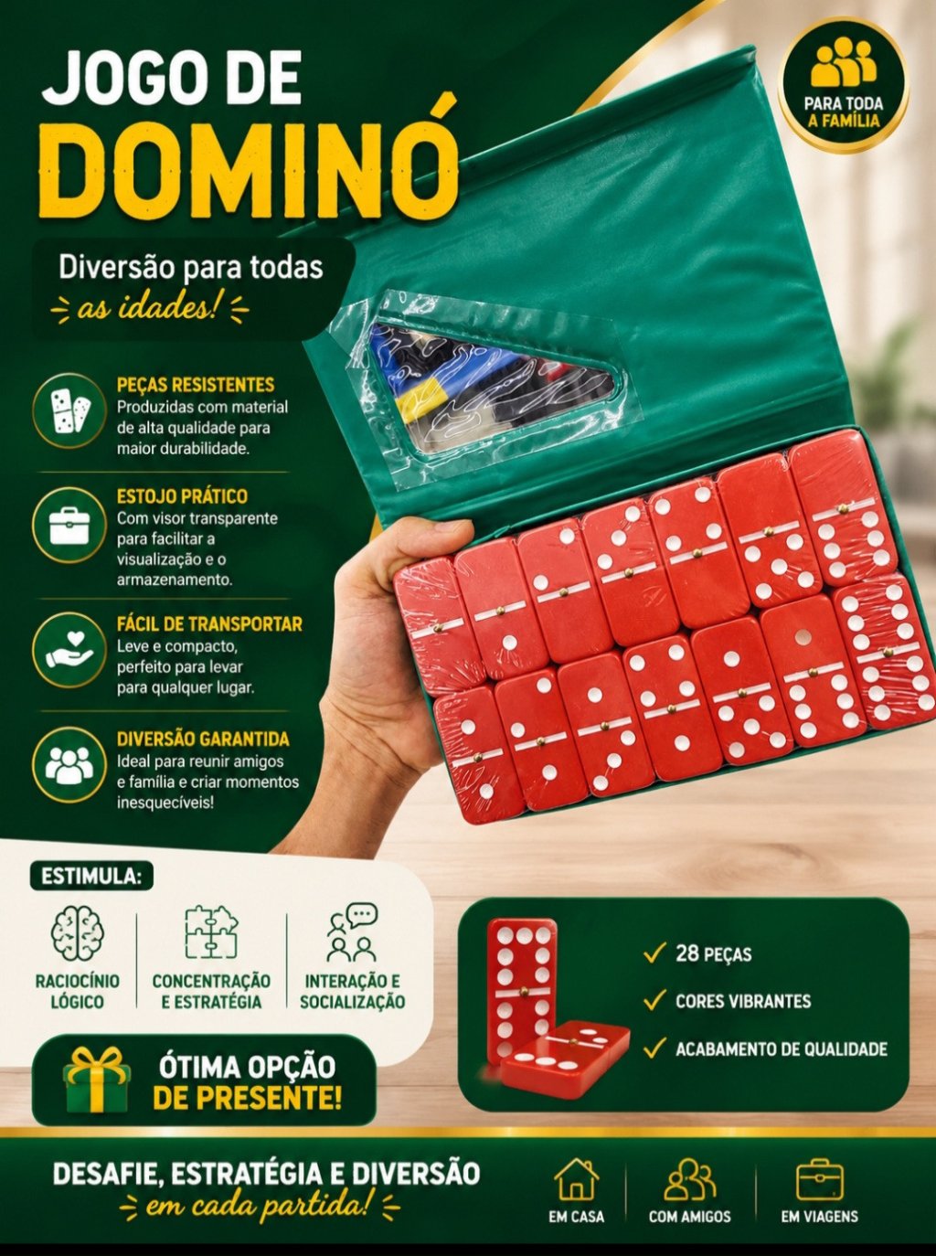 DOMINÓ 28PCS 19,8X5CM REF: IM42052