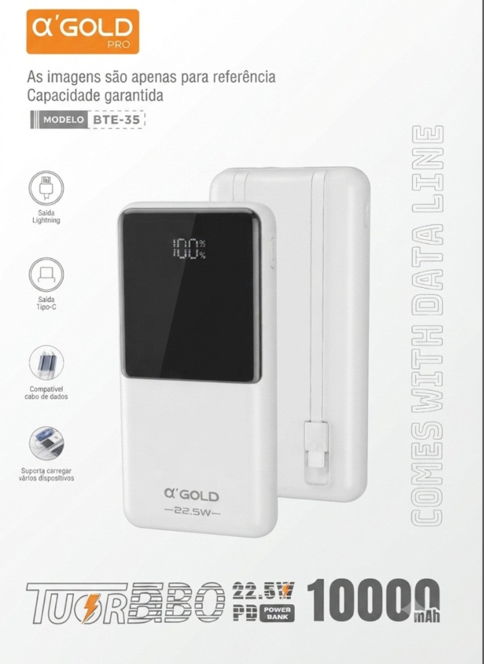 CARREGADOR PORTATIL 10000MAH REF: BTE-35