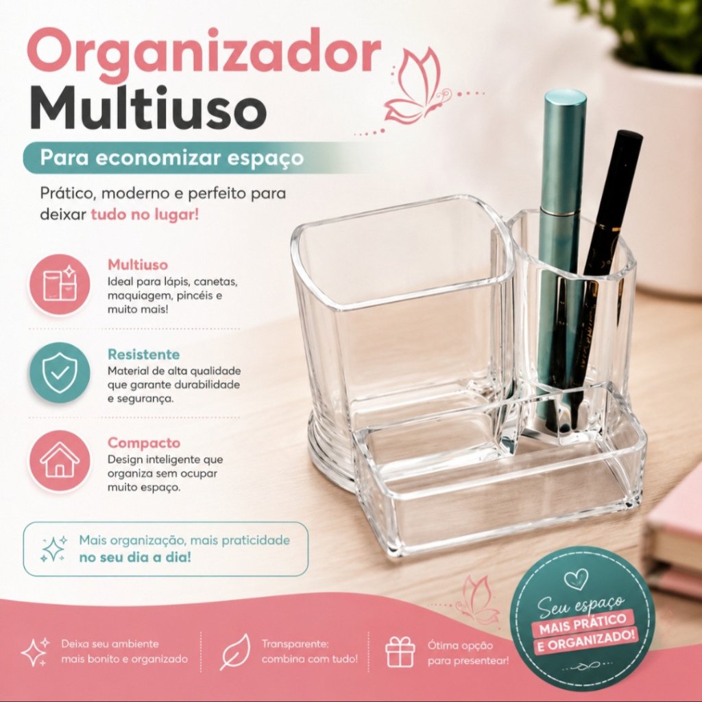 ORGANIZADOR MULTIUSO EM ACRILICO REF: 8138