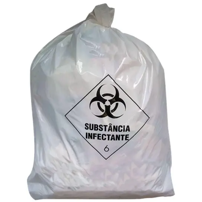 SACO DE LIXO HOSPITALAR 50 LITROS 63X80CM C/100 UND.