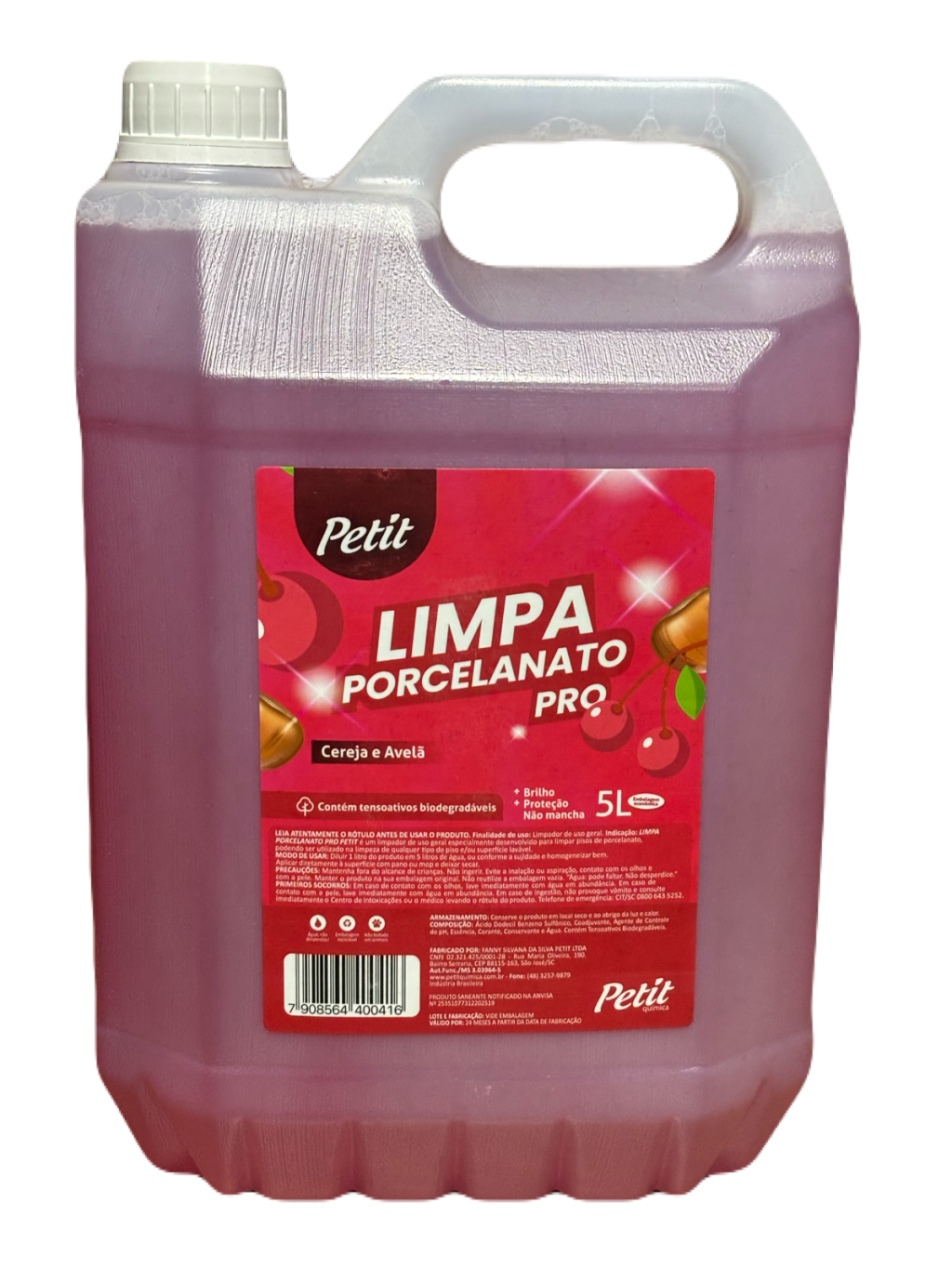 LIMPA PORCELANATO PRO - CEREJA  COM AVELÃ PETIT 5L