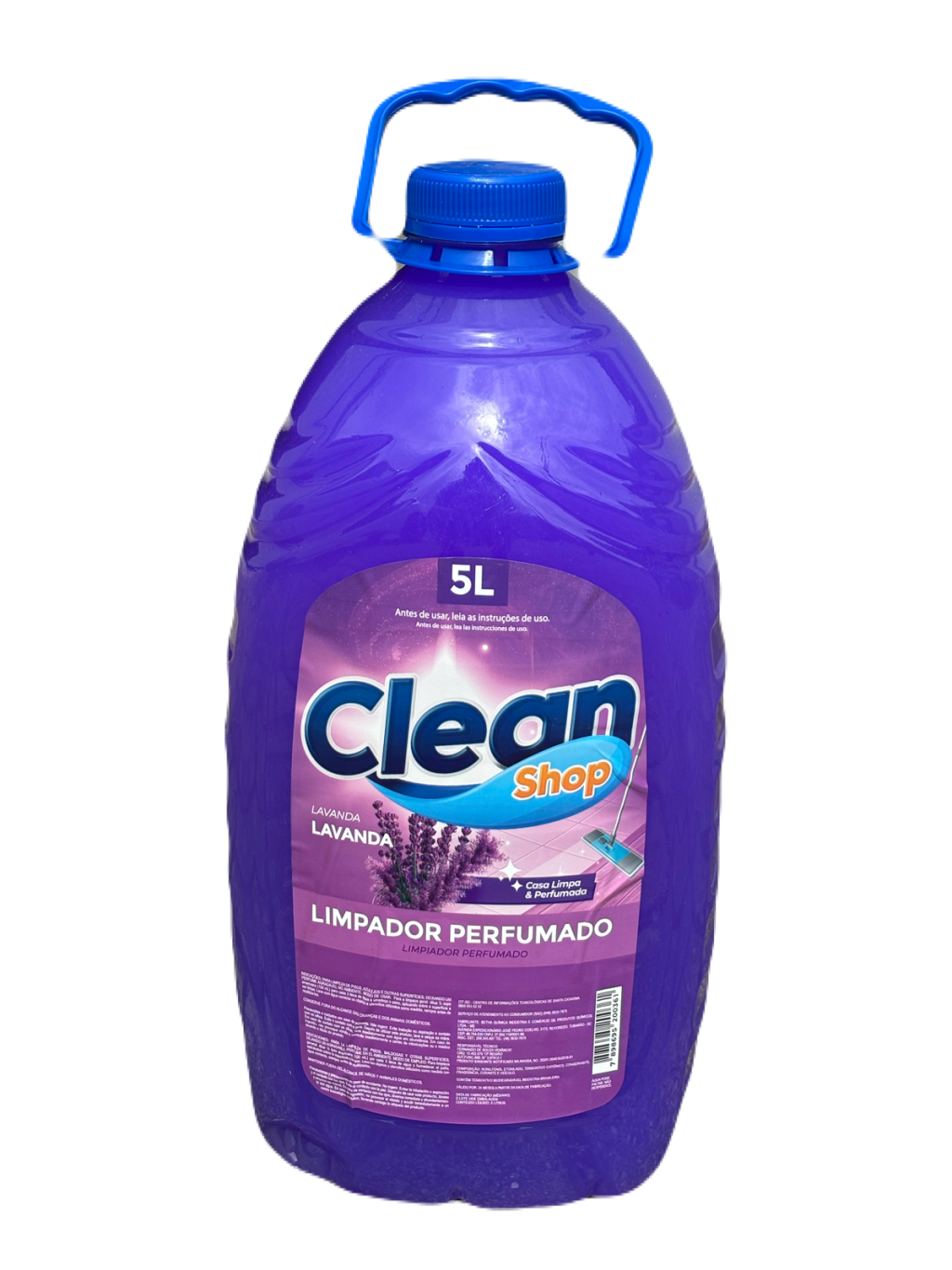 LIMPADOR PERFUMADO LAVANDA 5L - CLEAN SHOP (PET)