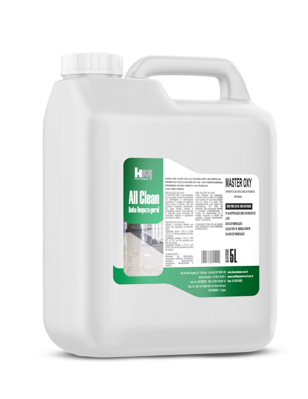 MASTER OXY 5L - LIMPADOR PERFUMADO PEROXIDO (CONCENTRADO)