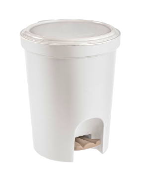 LIXEIRA COM PEDAL 13,5L - BRANCA