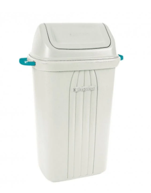 LIXEIRA PLASTICA BASCULANTE 60L - BRANCA