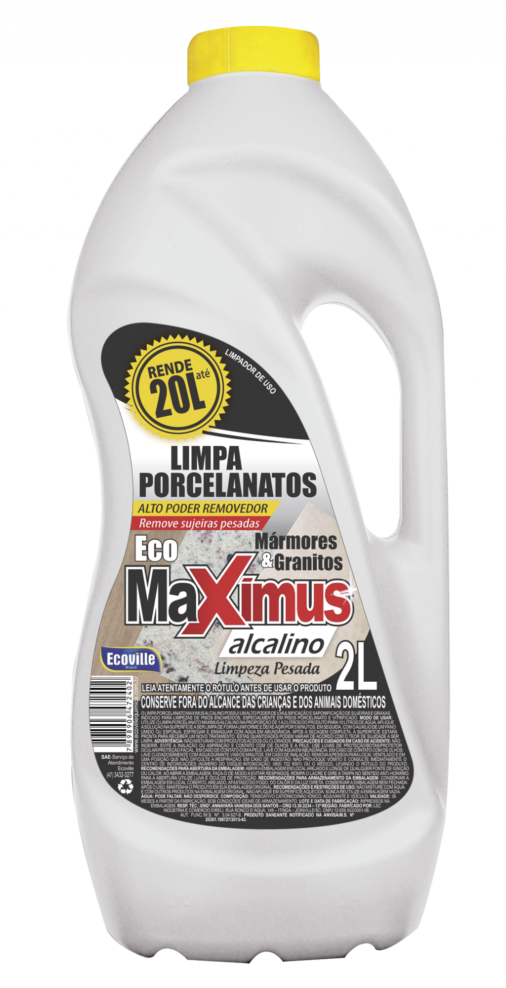 LIMPA PORCELANATO ALCALINO 2 LITROS