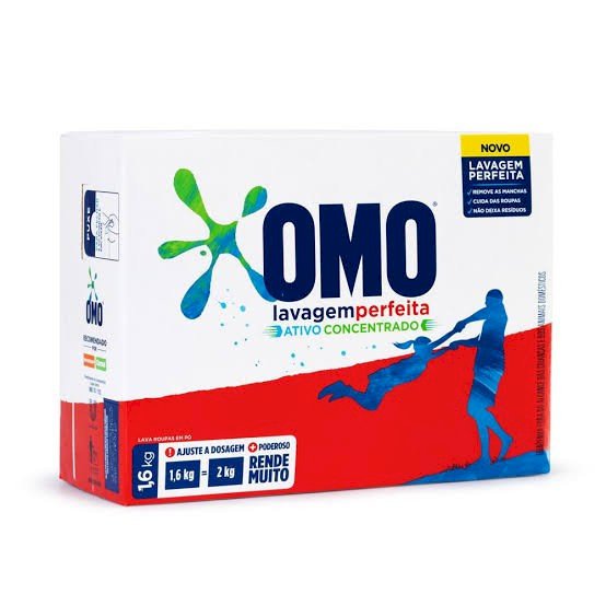 SABÃO EM PÓ OMO 1,6kg LAVAGEM PERFEITA