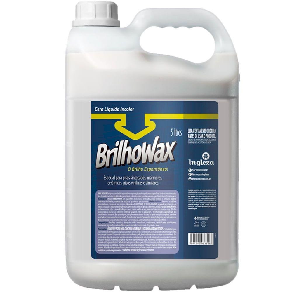 CERA LÍQUIDA INCOLOR INGLEZA BRILHOWAX AUTO BRILHO E PROTEÇÃO 5L
