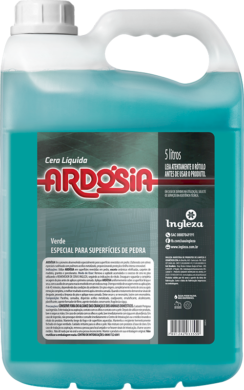 CERA LÍQUIDA ARDÓSIA VERDE INGLEZA AUTO BRILHO E PROTEÇÃO 5L