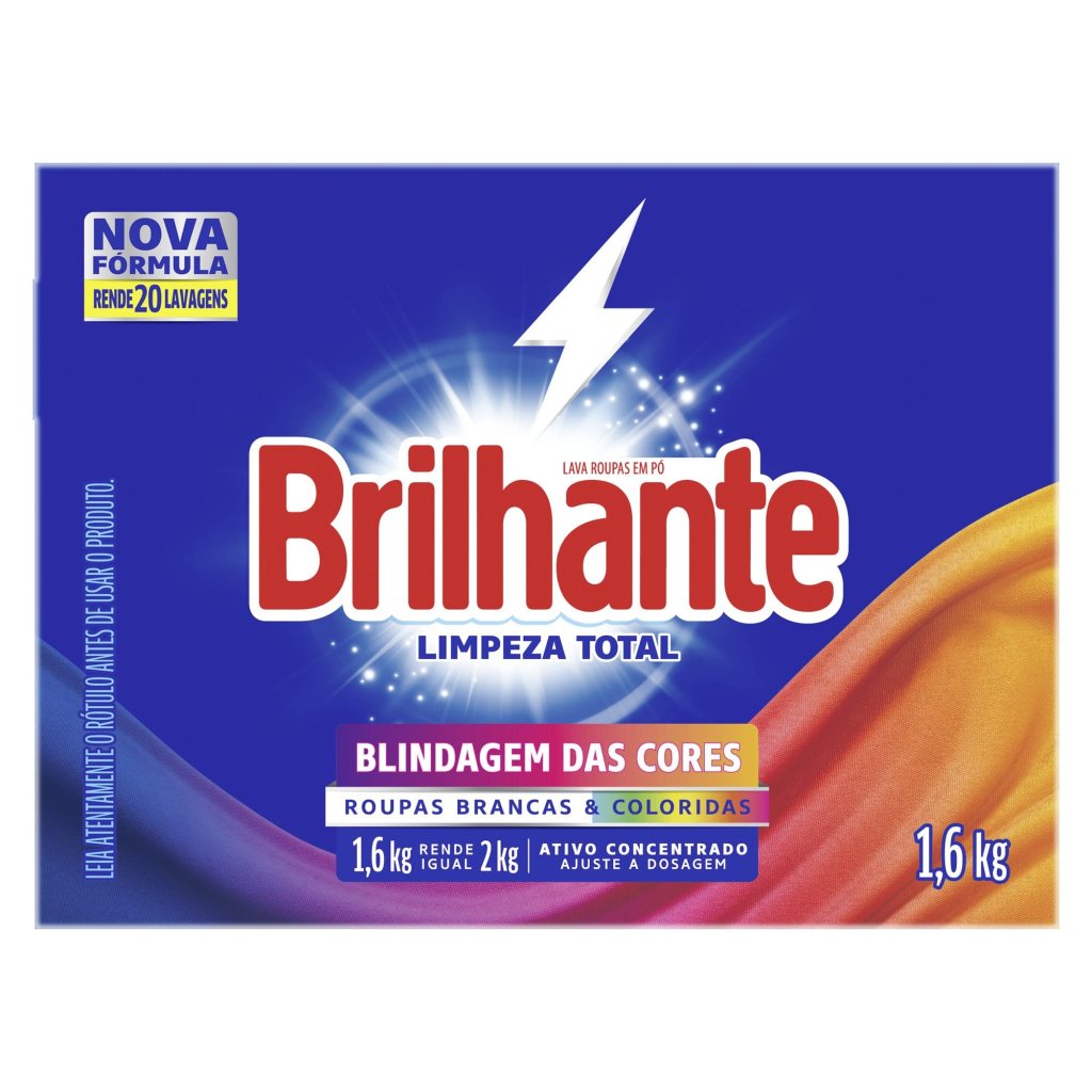 SABÃO EM PÓ BRILHANTE 1,6KG