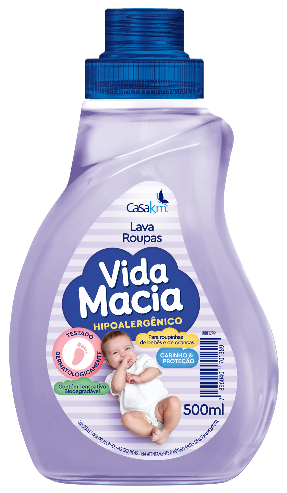 LAVA ROUPAS LIQUIDO VIDA MACIA - CARINHO E PROTEÇÃO 1L