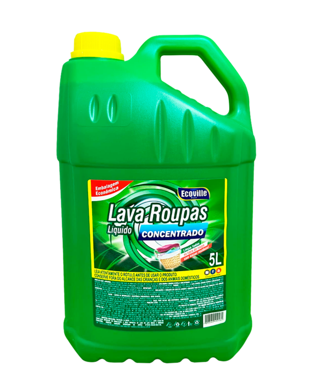 LAVA ROUPAS LÍQUIDO ECOVILLE CONCENTRADO 5 LITROS