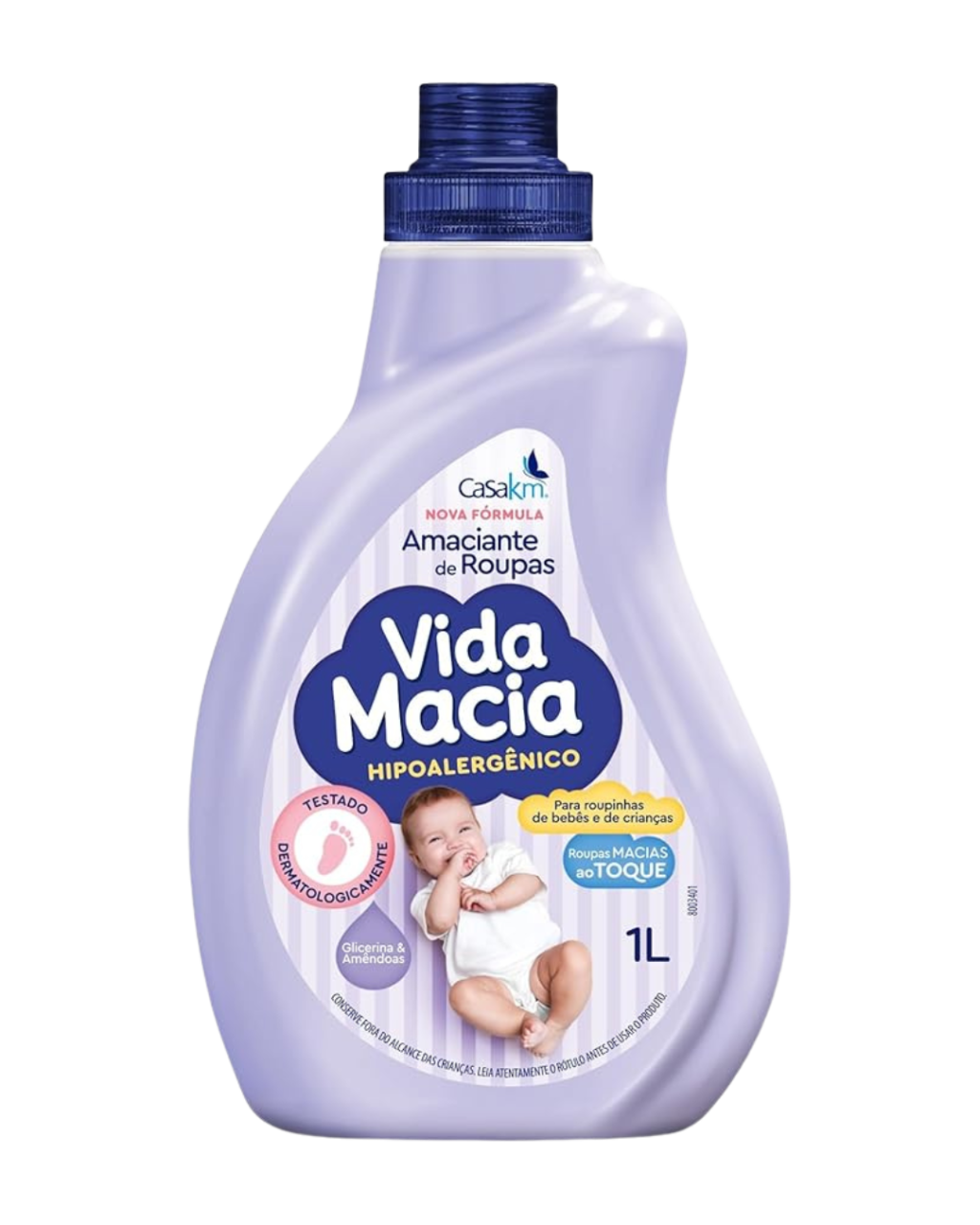 AMACIANTE DE ROUPAS GLICERINA & AMÊNDOAS VIDA MACIA 1L