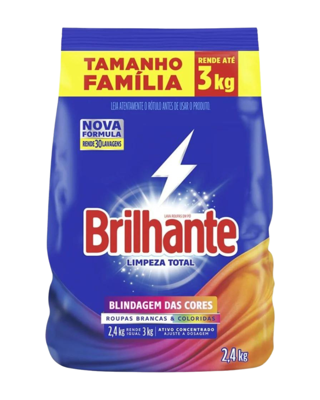 SABÃO EM PÓ BRILHANTE SACHE 2,4KG