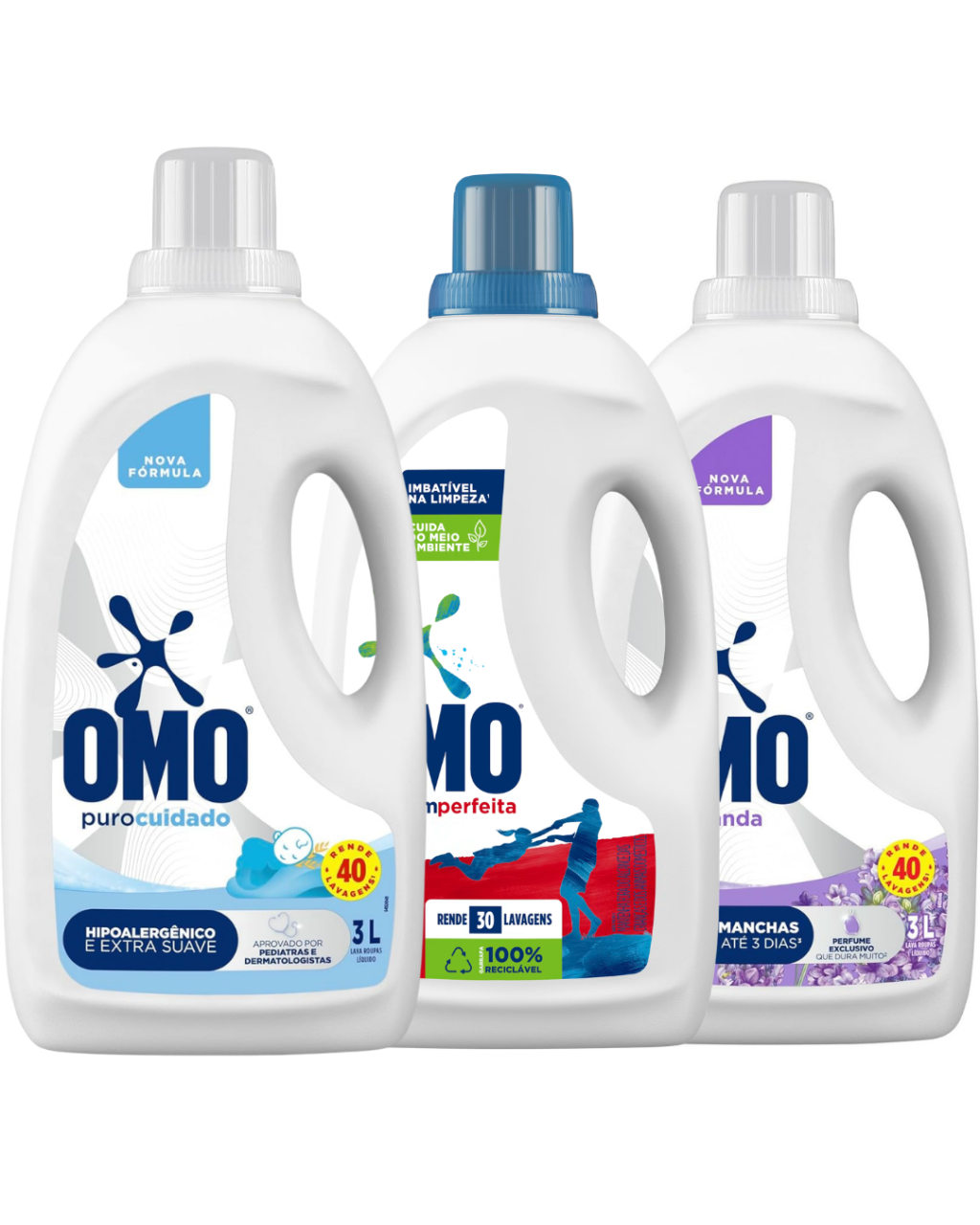 LAVA ROUPAS LÍQUIDO OMO  3L
