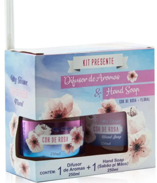 KIT MY HOME 250 ML COR DE ROSA - FLORAL