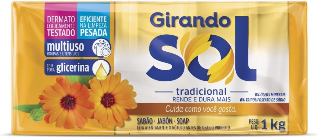 SABAO EM BARRA GIRANDO SOL AMARELO/TRAD 5X200G