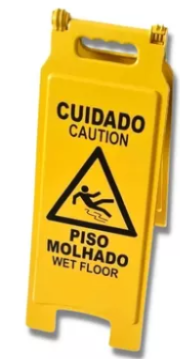 PLACA PLASTICA SINALIZADORA PISO MOLHADO NOBRE