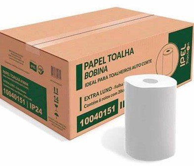 Papel Toalha Bobina IPEL FIT 20x200 6 Rls ELX