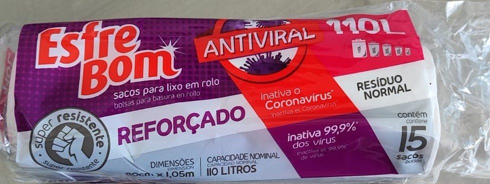 SACO P/LIXO ANTIVIRAL 110L ESFREBOM