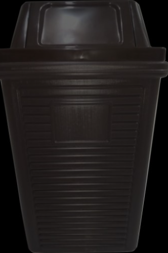 LIXEIRA QUAD SOPR BASC 60L PRETO