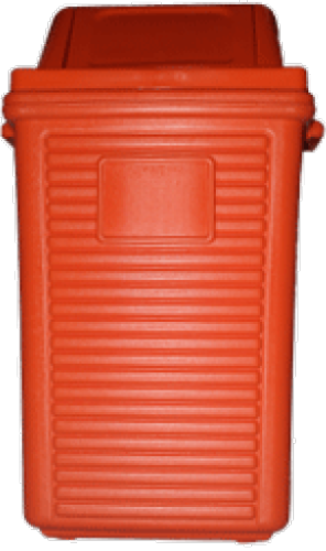 LIXEIRA QUAD SOPR BASC 60L VERMELHO