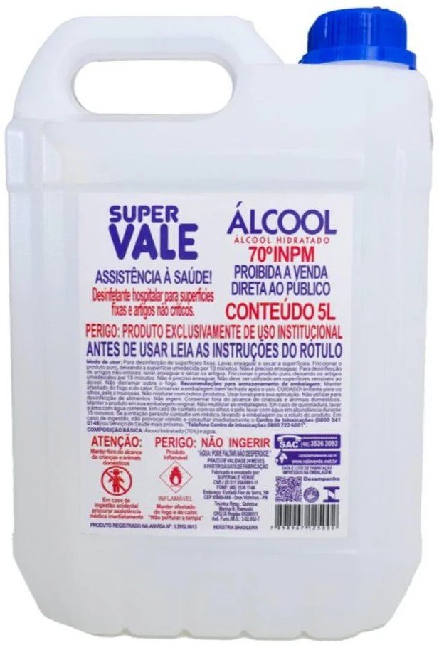 ALCOOL 70 INPM LIQ 5L