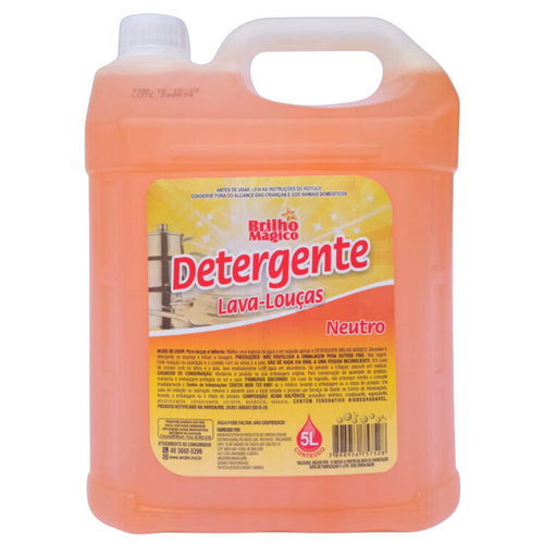 DETERGENTE PARA LOUCAS BRILHO MAGICO NEUTRO 5LT