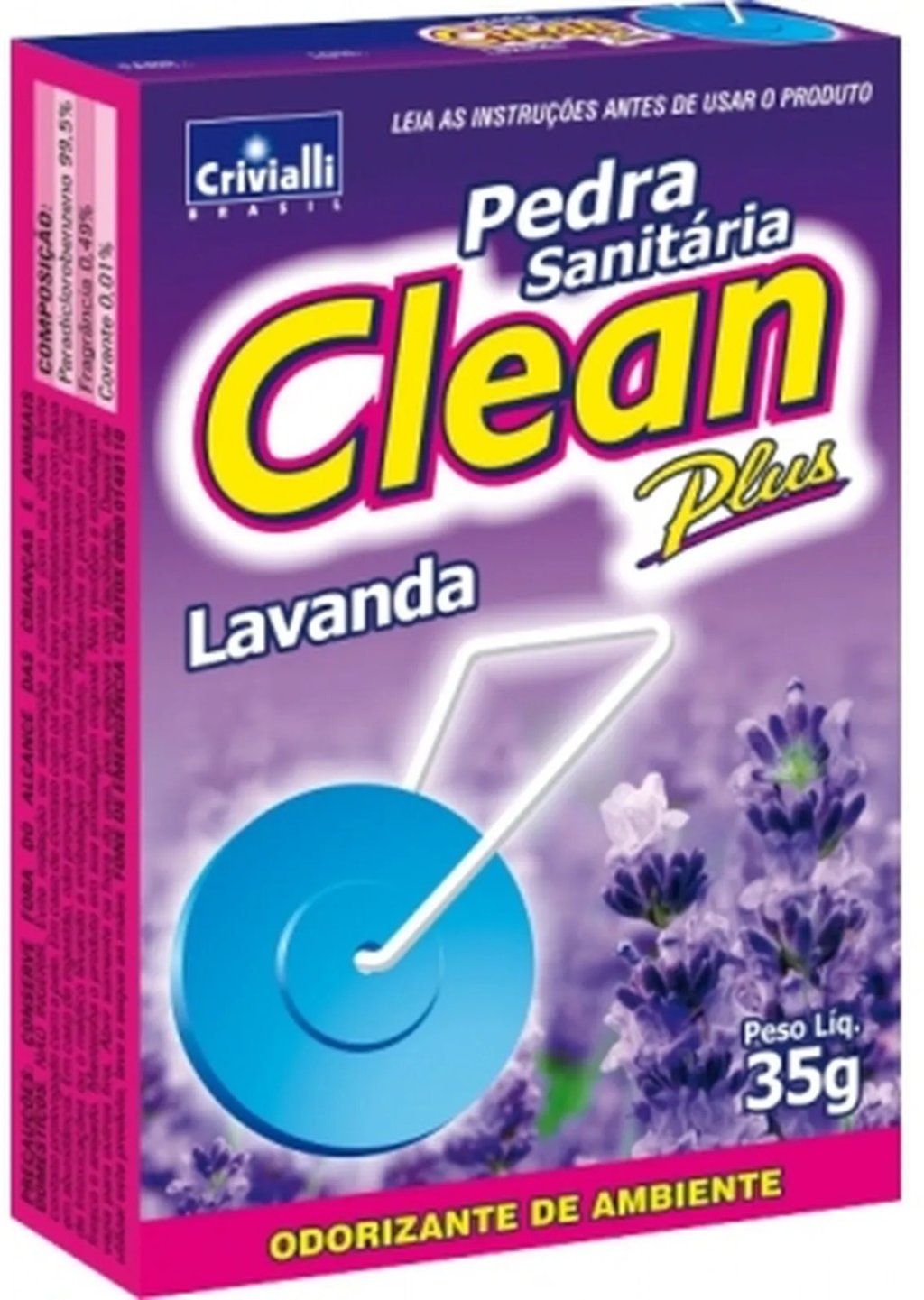 PEDRA SANITARIA CLEAN PLUS LAVANDA