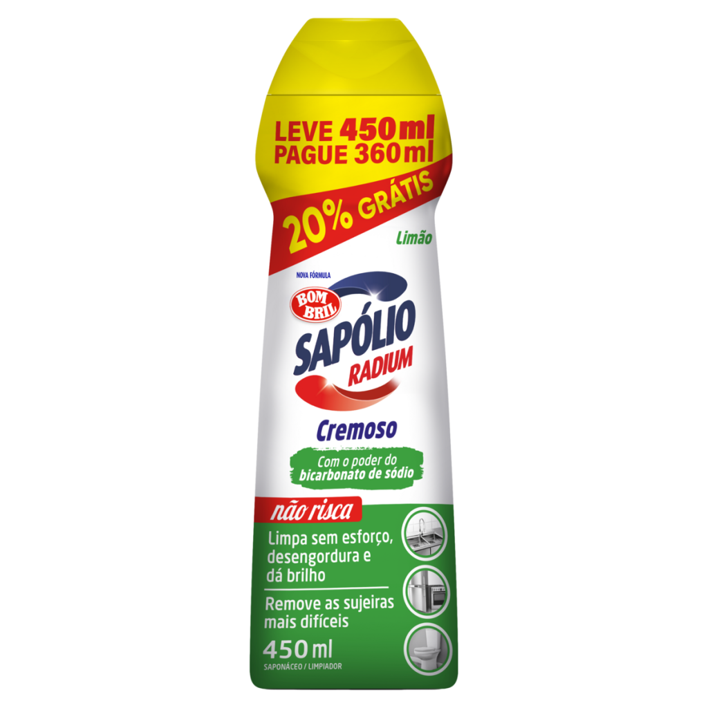 SAPONACEO SAPOLIO 450ML CREM LIMAO