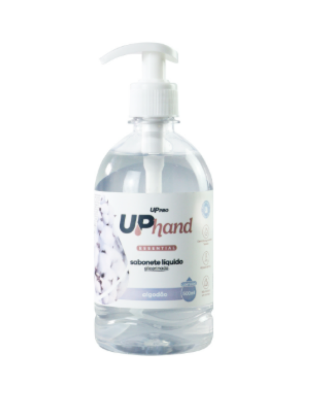 Sabonete liquido glicerinado frasco pump 500ml algodao Up Hand essential - UPPRO
