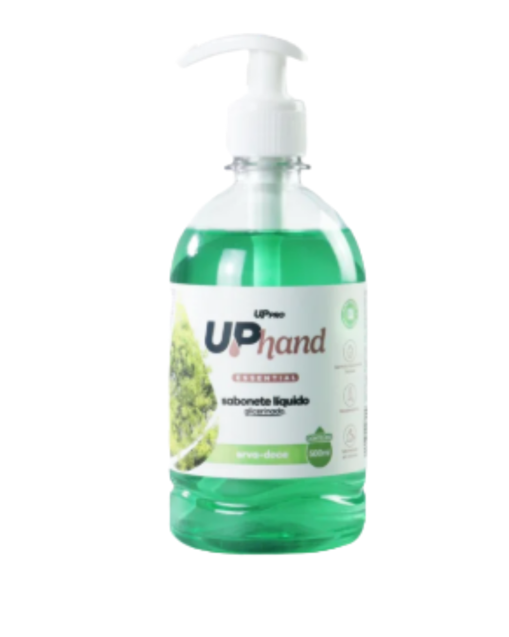Sabonete liquido glicerinado frasco pump 1L erva doce Up Hand essential - UPPRO