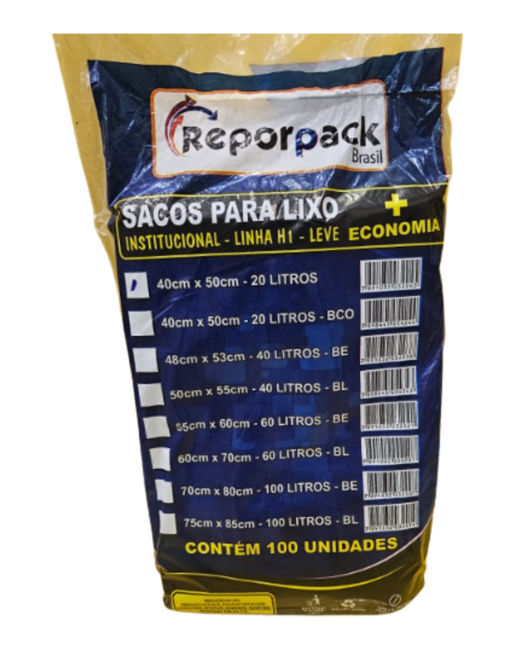 SACO P LIXO H1 20L  C/100 UNID