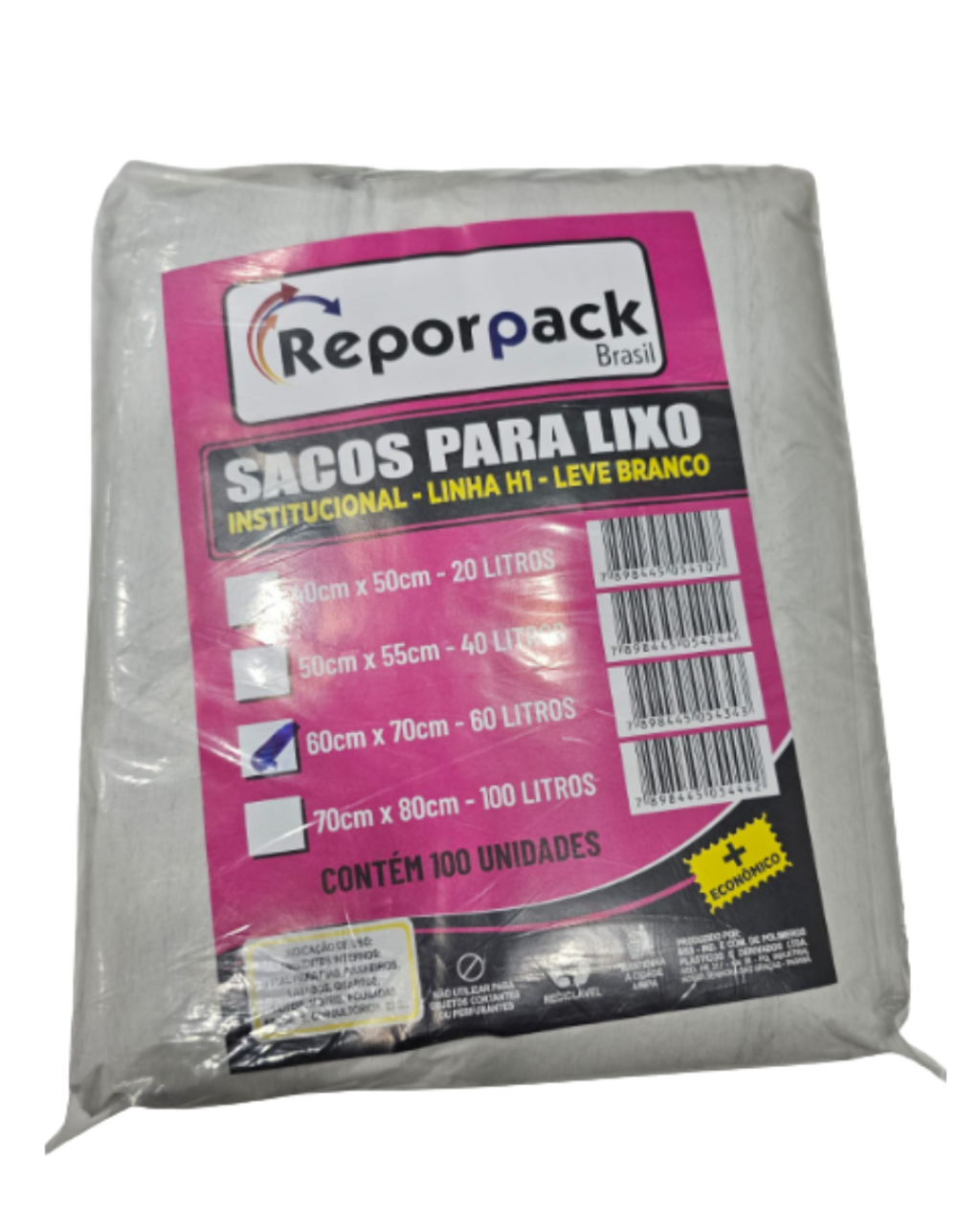 SACO P LIXO LEITOSO 60L C/100 UNID.