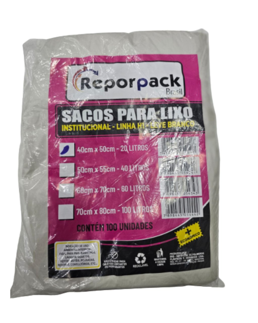 SACO P LIXO LEITOSO 20L C/100 UNID.